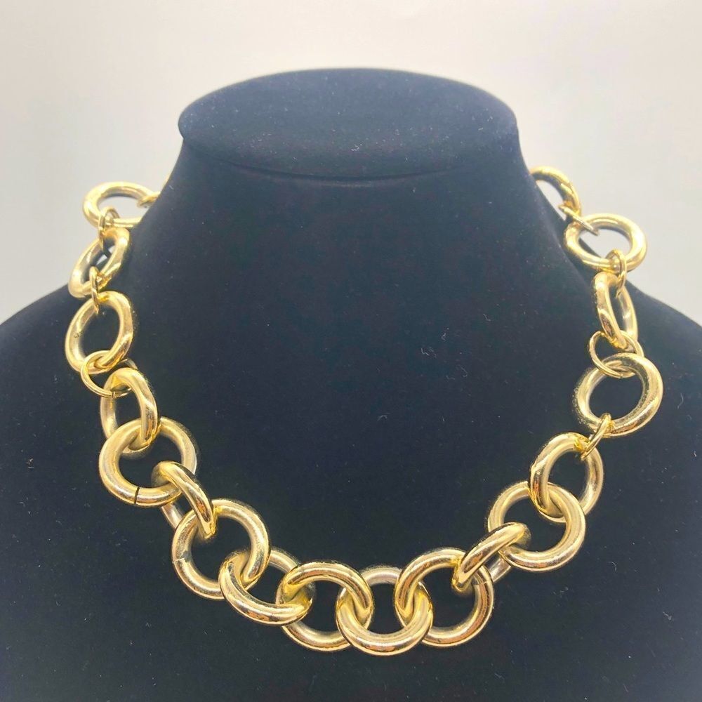 J.Crew Thick Link Chain Choker Necklace - Picture 2 of 3